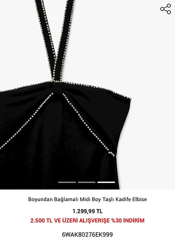 Taş Detaylı Siyah Uzun Askılı Elbise - Görsel 3