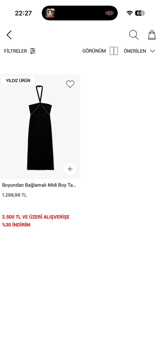 Taş Detaylı Siyah Uzun Askılı Elbise - Görsel 4