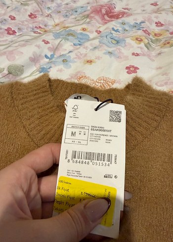 Kısa Kollu Bej Triko Kazak - Görsel 8