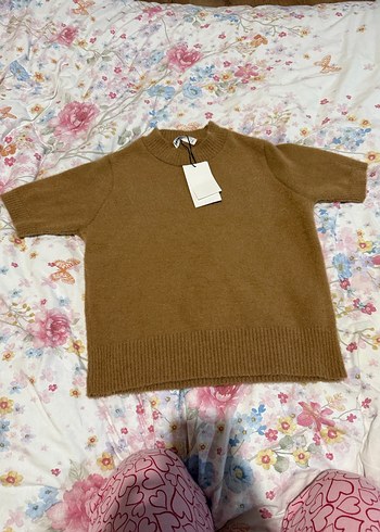 Kısa Kollu Bej Triko Kazak - Görsel 12