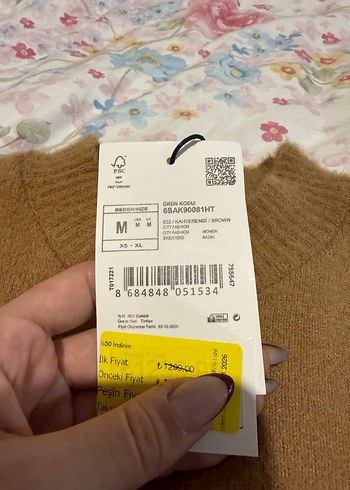 Kısa Kollu Bej Triko Kazak - Görsel 9