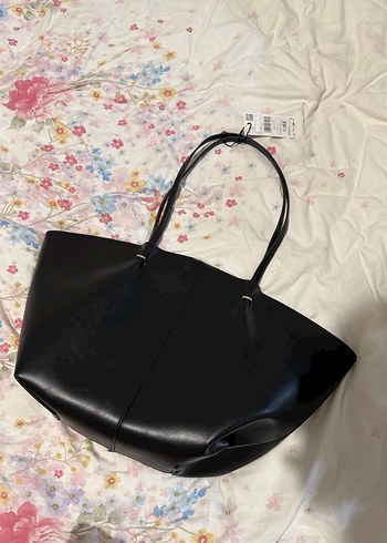Mango metal detaylı shopper çanta - Görsel 12
