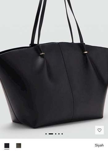 Mango metal detaylı shopper çanta - Görsel 3