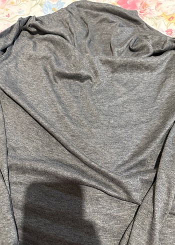 Gri Yüksek Yaka Kadın Sweatshirt - Görsel 9