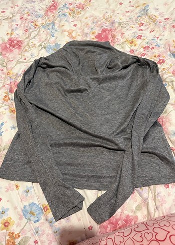 Gri Yüksek Yaka Kadın Sweatshirt - Görsel 10