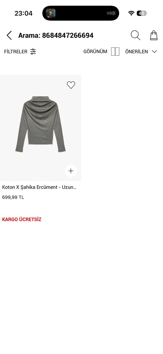 Gri Yüksek Yaka Kadın Sweatshirt - Görsel 5