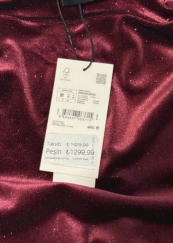 Kolsuz Bordo Kadife Uzun Elbise - Görsel 7