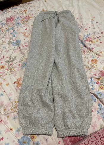 Gri Normal Boy Rahat Kesim Kadın Eşofman Altı - Görsel 8