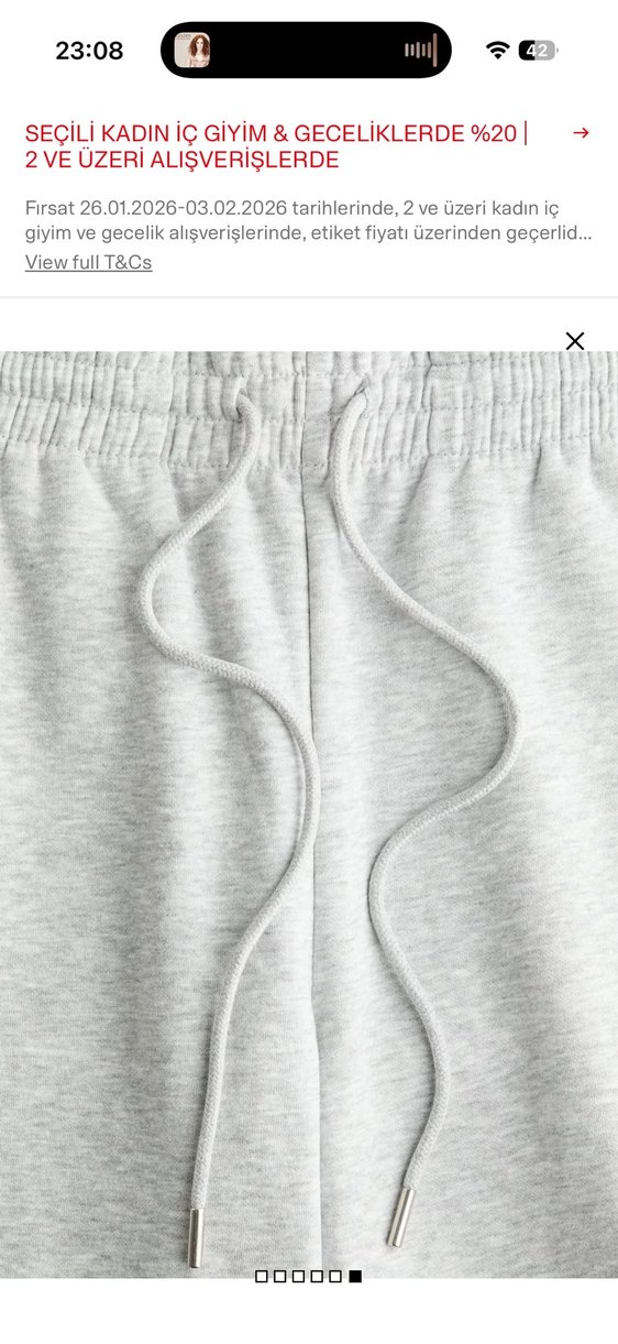 Gri Normal Boy Rahat Kesim Kadın Eşofman Altı - Görsel 2