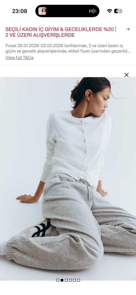 Gri Normal Boy Rahat Kesim Kadın Eşofman Altı - Görsel 5