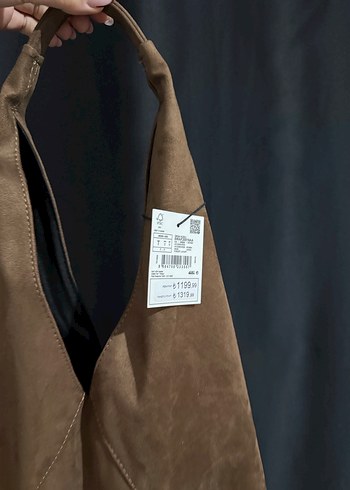 Koton Askılı Büyük Boy Süet Omuz Çantası - Görsel 8