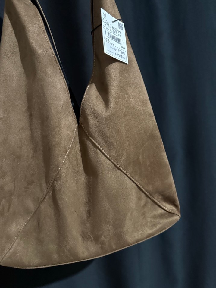 Koton Askılı Büyük Boy Süet Omuz Çantası - Görsel 5