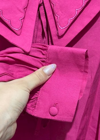 Zara Pembe Uzun Kollu Gömlek