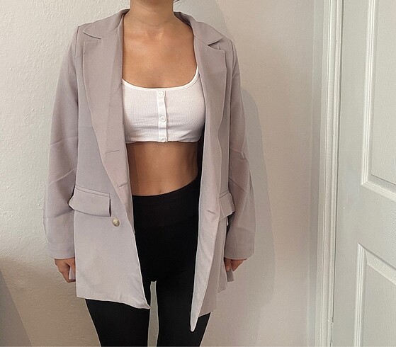 gri blazer ceket