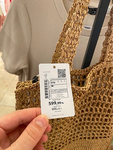 Zara hasır çanta