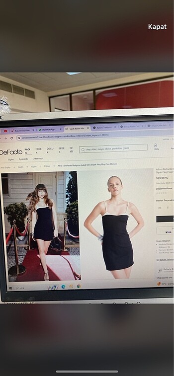m Beden siyah Renk Afra x DeFacto Bodycon Askılı Mini Siyah Flaş Flaş Flaş Elbisesi