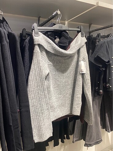 H&M hm kayık yaka triko kazak