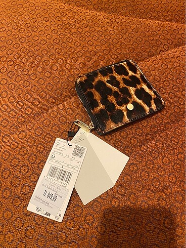 mango leopar desenli cüzdan