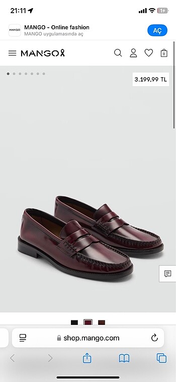 mango bordo makosen ayakkabı