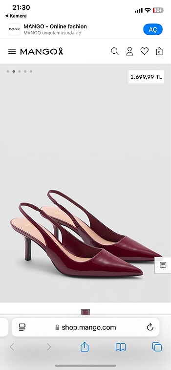 mango bordo topuklu ayakkabı