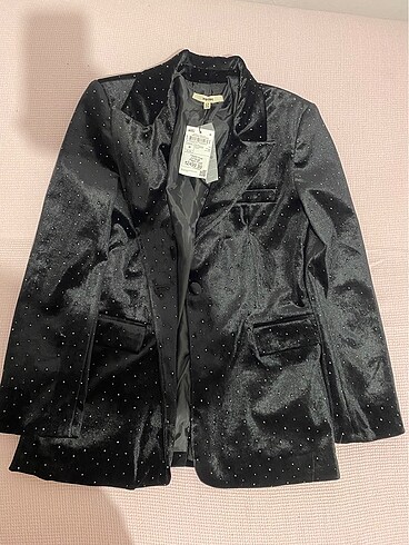 taş işlemeli blazer ceket