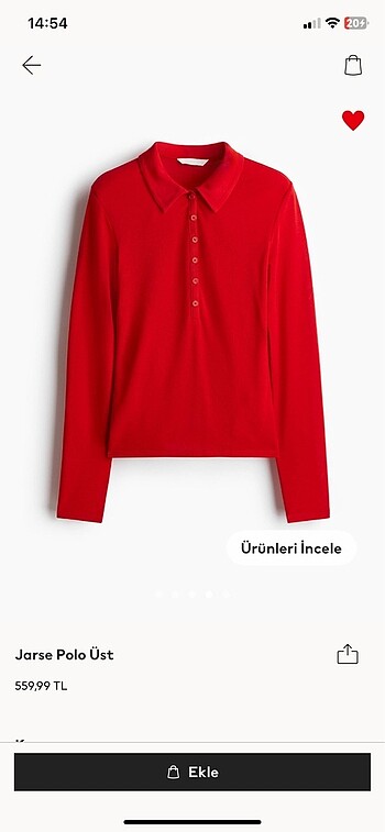 h&m jerse polo yaka bluz