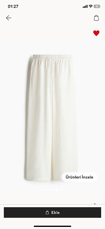 h&m keten karışımlı pantolon