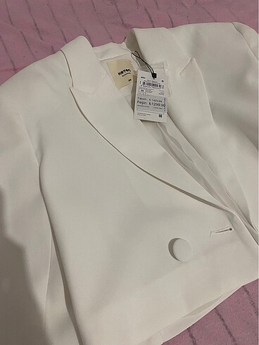 36 Beden beyaz Renk beyaz blazer ceket