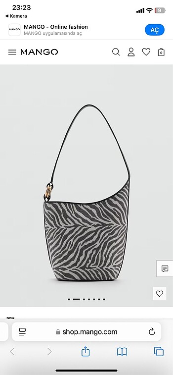 zebra desenli çanta