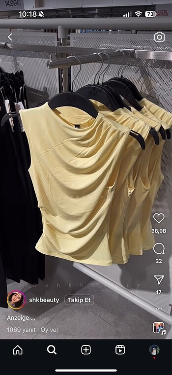 h&m büzgülü bluz