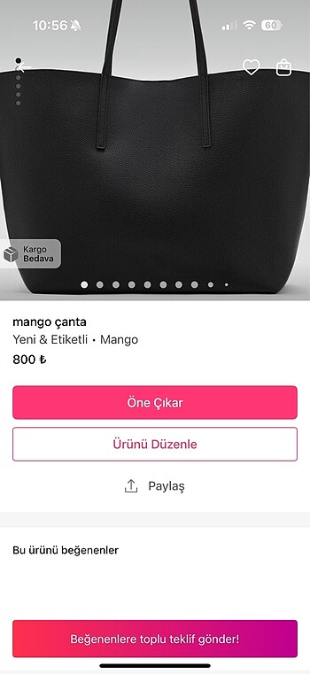 mango siyah ve bej çanta