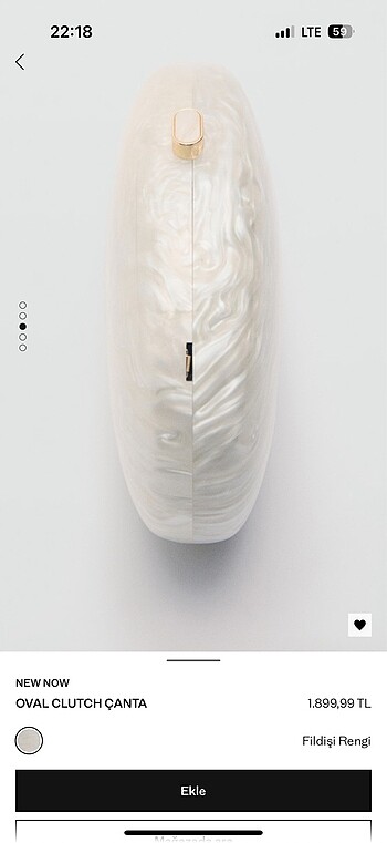 Beden mango oval clutch çanta
