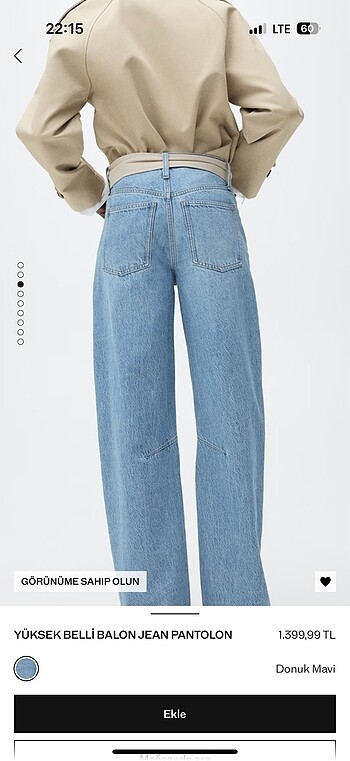 34 Beden mavi Renk mango jean pantolon