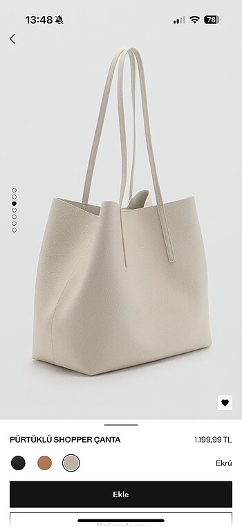 Beden mango shopper çanta