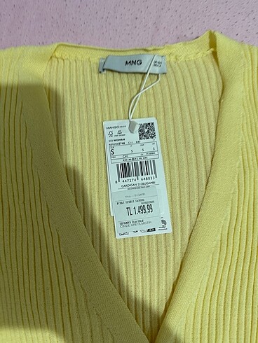 s Beden sarı Renk mango triko hırka
