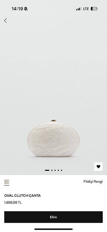 MANGO OVAL CLUTCH ÇANTA
