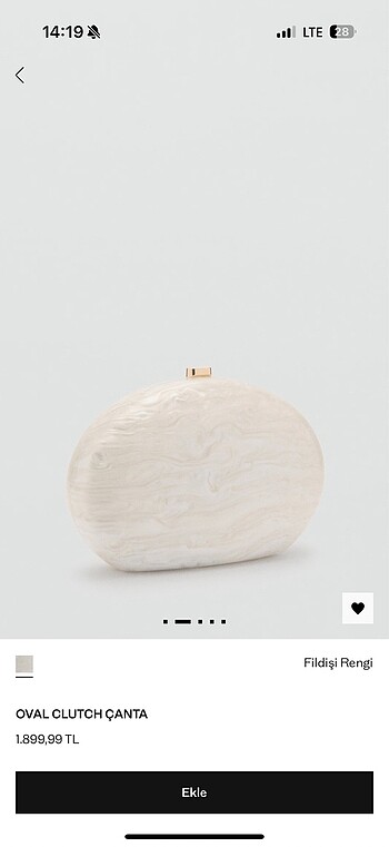 Mango MANGO OVAL CLUTCH ÇANTA
