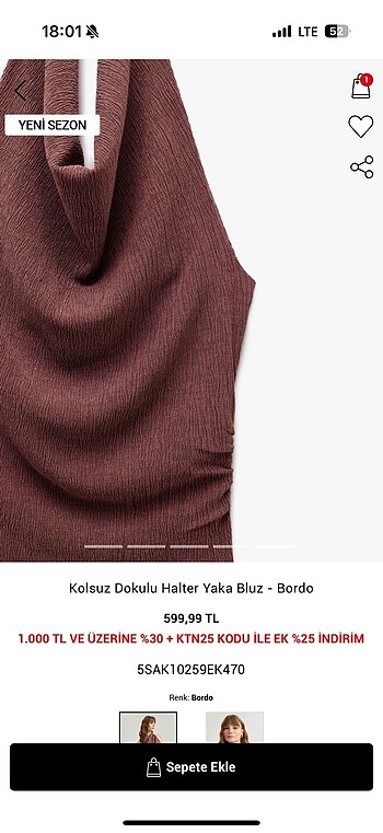 m Beden halter yaka bluz