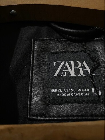 xl Beden Zara deri mont orjinal