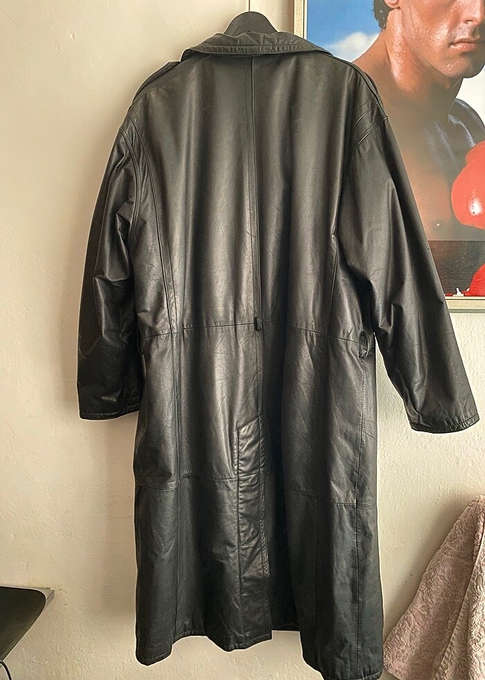 siyah deri pardesü - Görsel 2