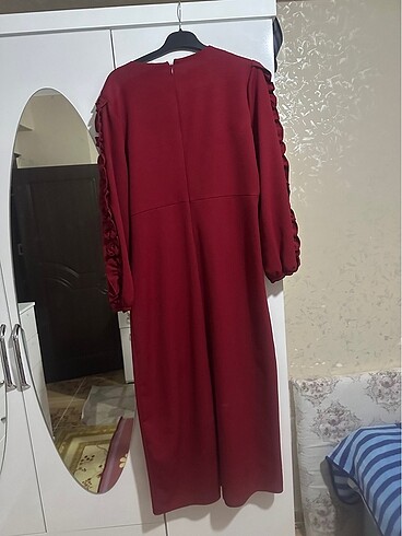 xl Beden kırmızı Renk Bayan uzun elbise 44 beden