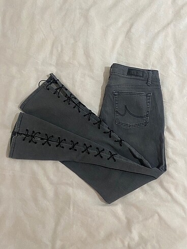 Lace up vintage y2k kovboy jean pantolon