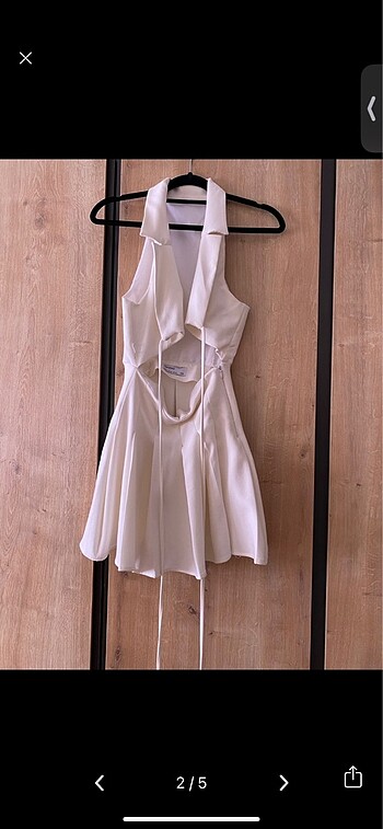 xs Beden BERSHKA BEYAZ VİRAL ELBİSE