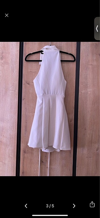 xs Beden beyaz Renk BERSHKA BEYAZ VİRAL ELBİSE