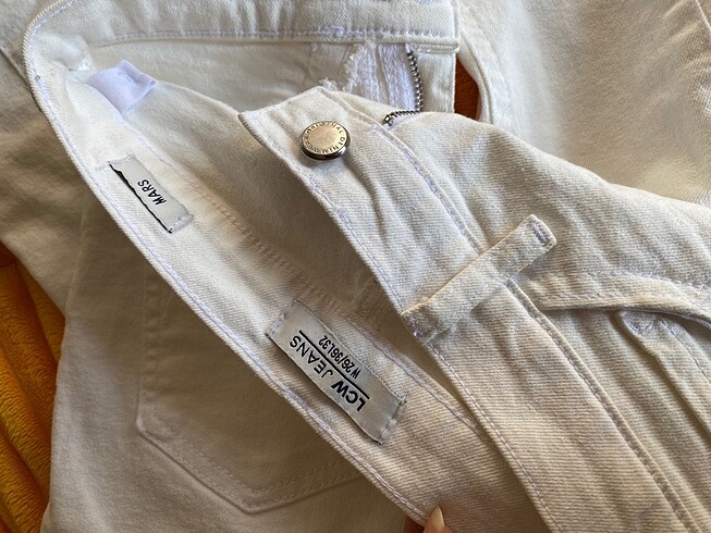 xs Beden beyaz Renk LCW İSPANYOL PAÇA BEYAZ JEANS