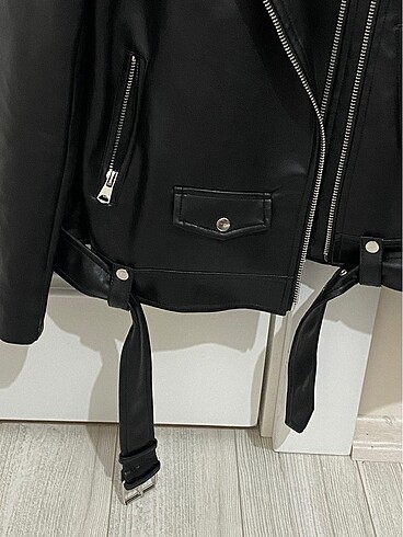 Stradivarius Deri biker ceket