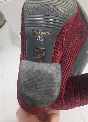39 Beden bordo Renk Kadife bot