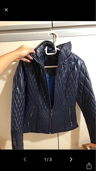 Lacivert kadin mont