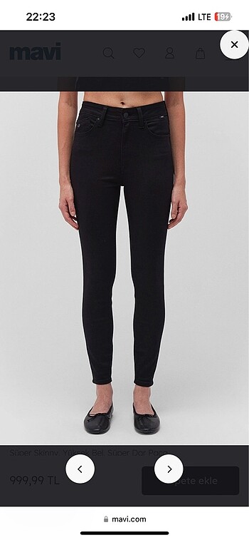 Mavi Jeans Skinyy Jeans Siyah Pantolon