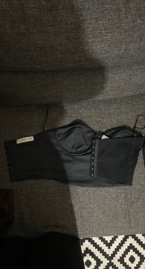 Siyah Straplez Mini Büstiyer - Görsel 2